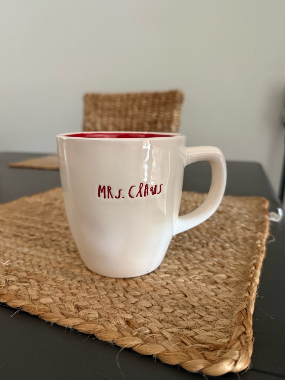 Rae Dunn White Mrs. Claus Ceramic Mug